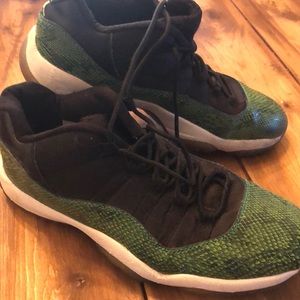 Used green  snakeskin Jordan’s